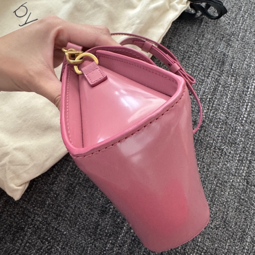 BY FAR Pink Mini Bag with Structured Shape and Long Strap - Picture 2 of 11